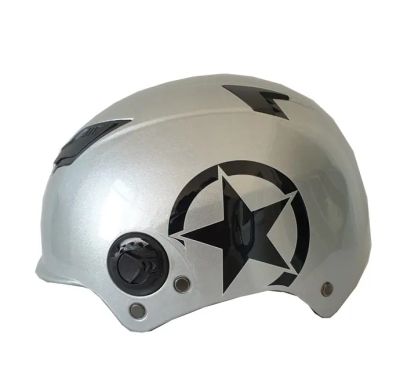 Каска за мотор М сива