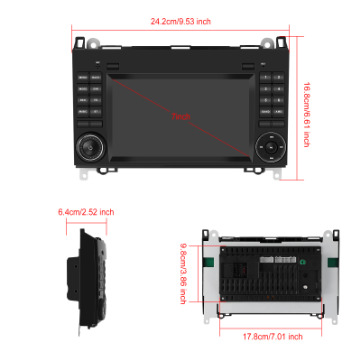 Мултимедия за MERCEDES Benz W169/B200 - 7"  