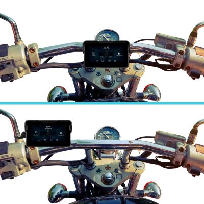 5" навигация за мотоциклет с безжичен Carplay/Android Auto BT IP68 водоустойчив