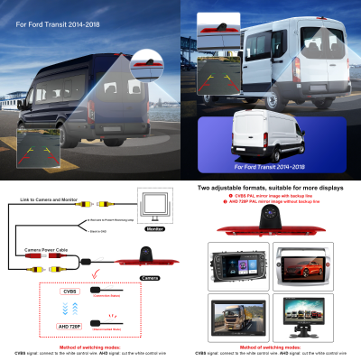 Задна камера с трети стоп за Ford Transit 2015-2017