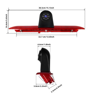 Задна камера с трети стоп за Ford Transit 2015-2017