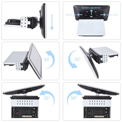 10.1-инчова 1din Android Car+Carplay мултимедия 2GB+64GB 360 градуса въртящ се сензорен екран