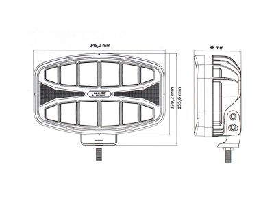 Халоген/фар OPTIMO 250 LED с бяла и жълта светлина