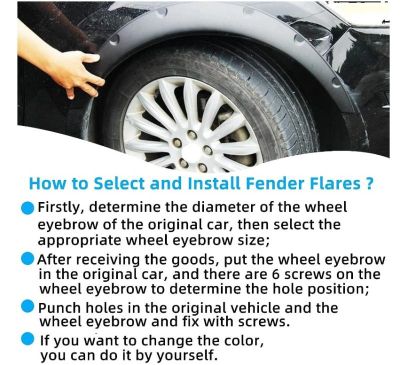 Разширители Раздувки Вежди за Калници PVC предни + задни